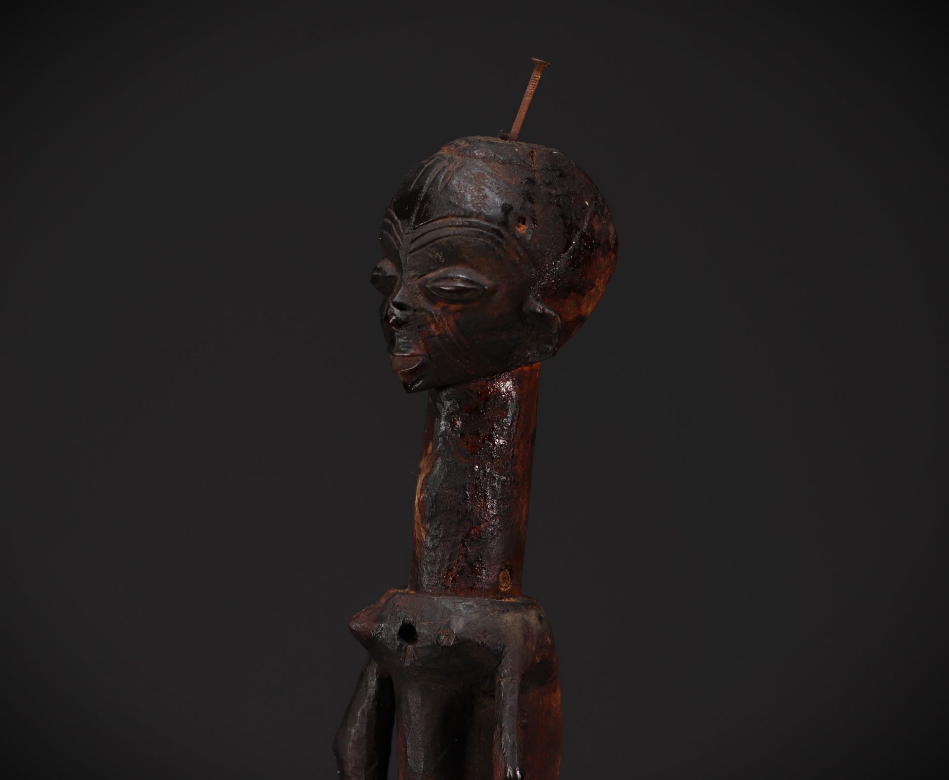 Large Lulua statue - Bakwa-Luntu - collected around 1900 - Rep.Dem.Congo - Image 2 of 8