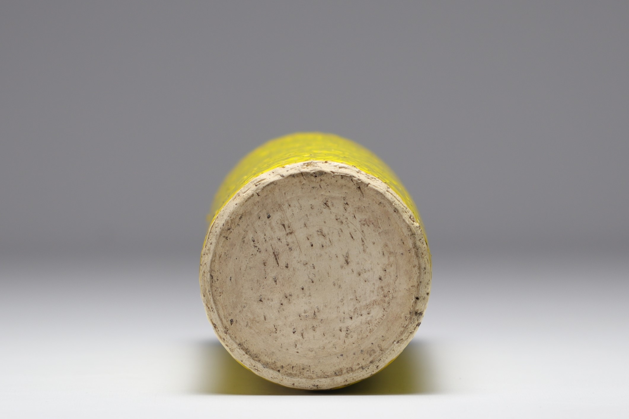 Yellow glazed ceramic scroll vase, circa 1950. - Image 3 of 3
