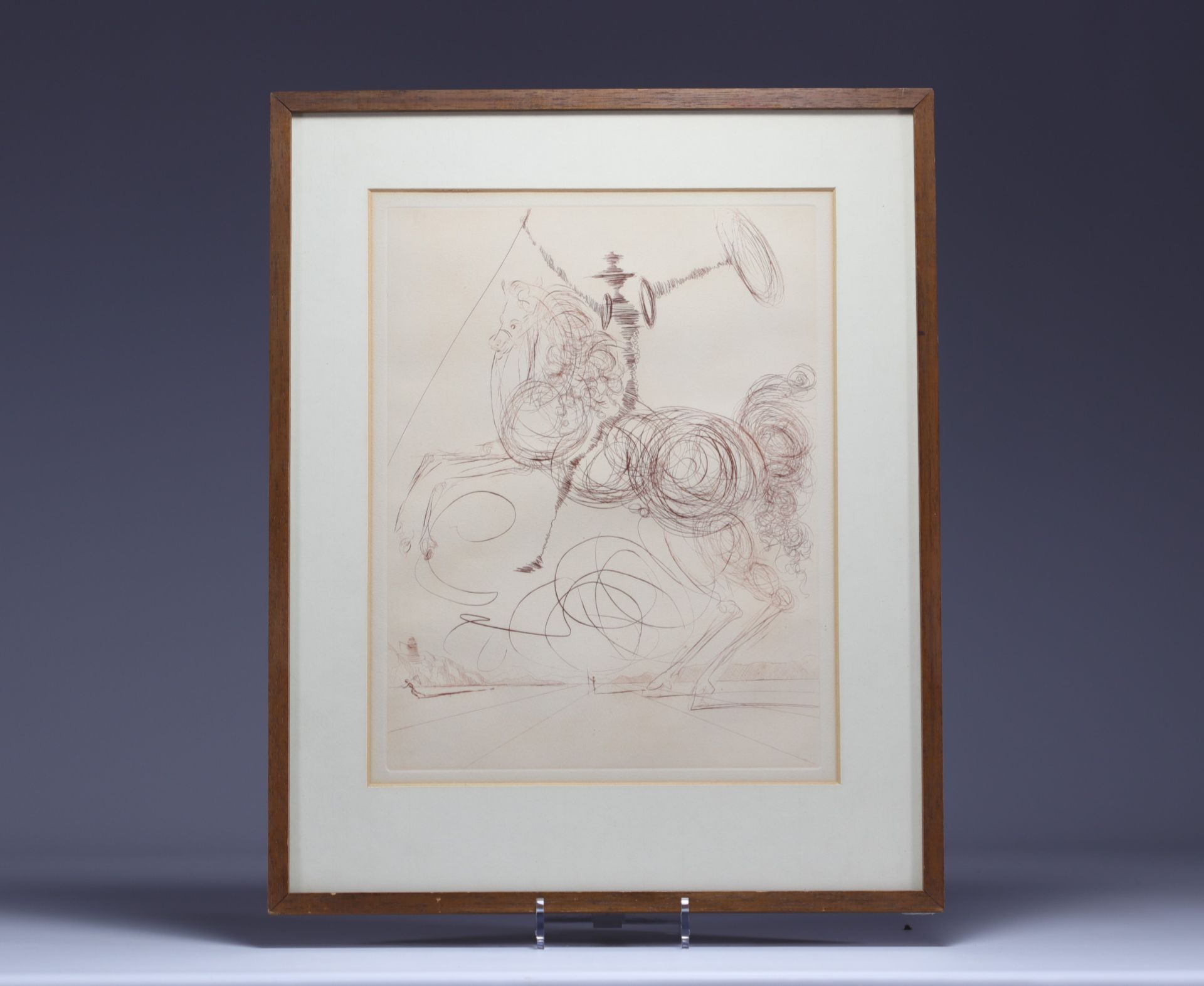 Salvador DALI (1904-1989) after. "Don Quixote" Lithograph. - Bild 2 aus 2