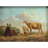 Eugene VERBOECKHOVEN (1798/99-1881) "Sheep and goats" Oil on panel.