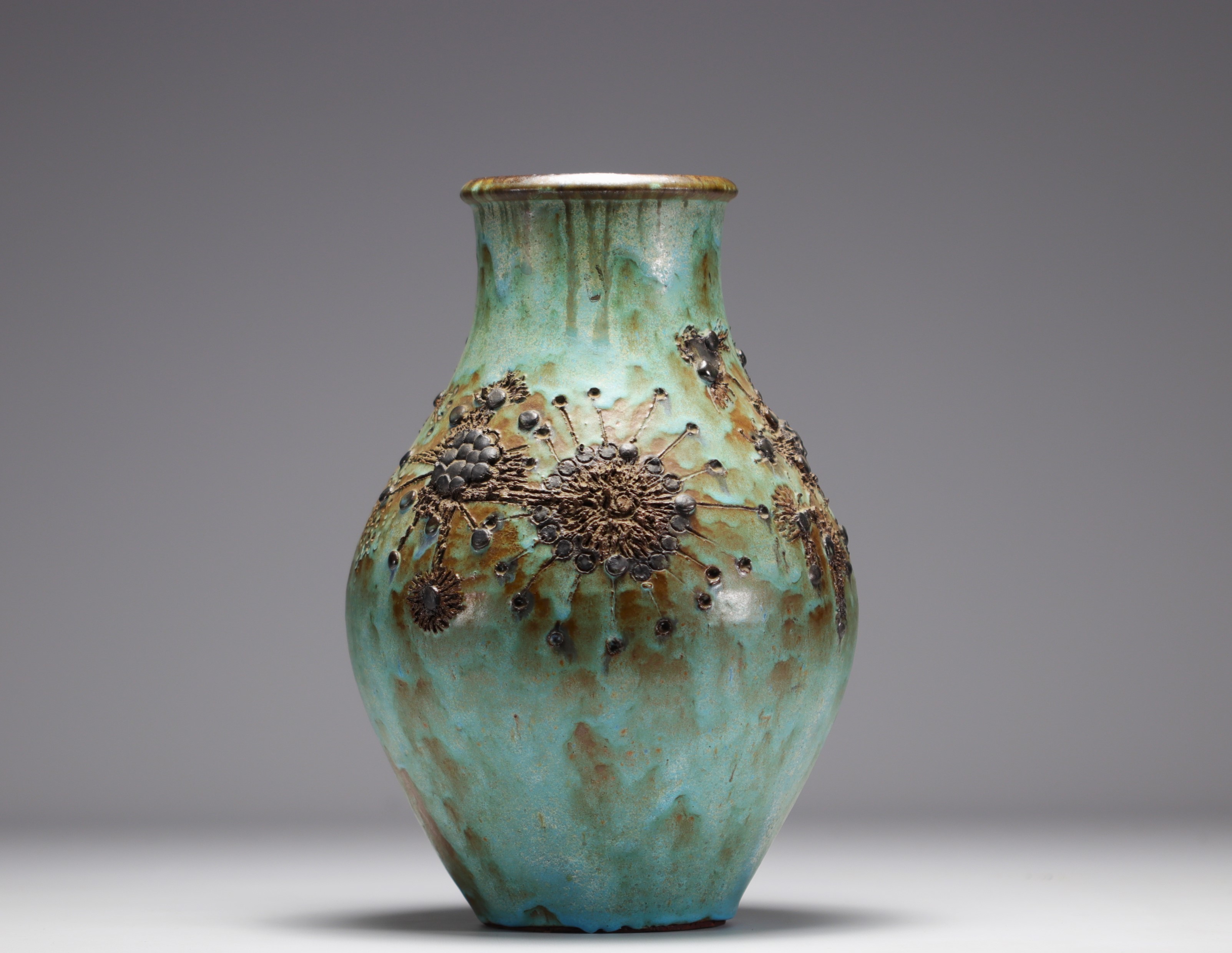 Jerome VANDEWEGHE Atelier Perignem Aphora - Glazed ceramic vase.