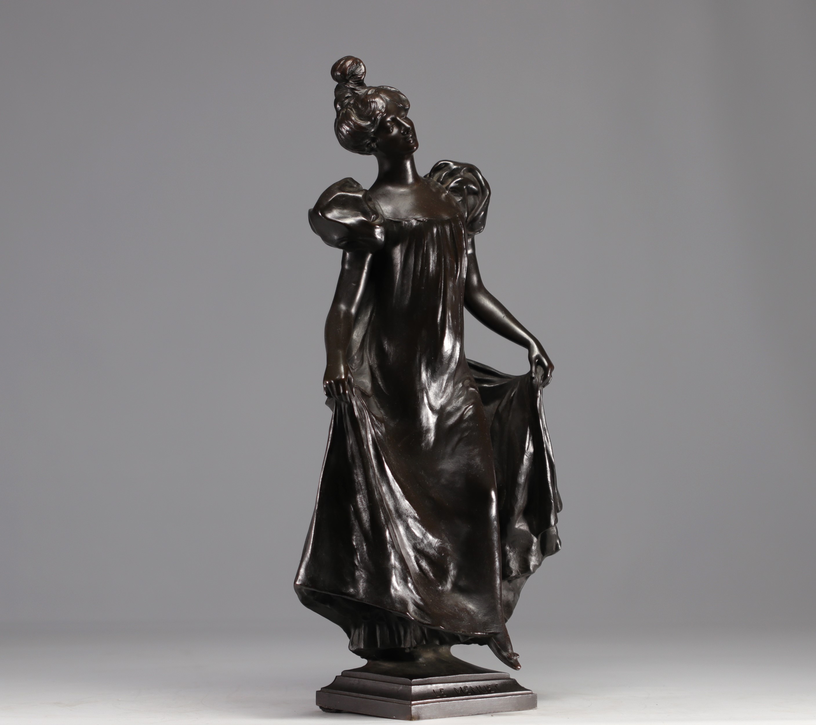 Leo LAPORTE-BLAIRSY (1862-1923) "Le Menuet" Bronze sculpture - Image 2 of 6