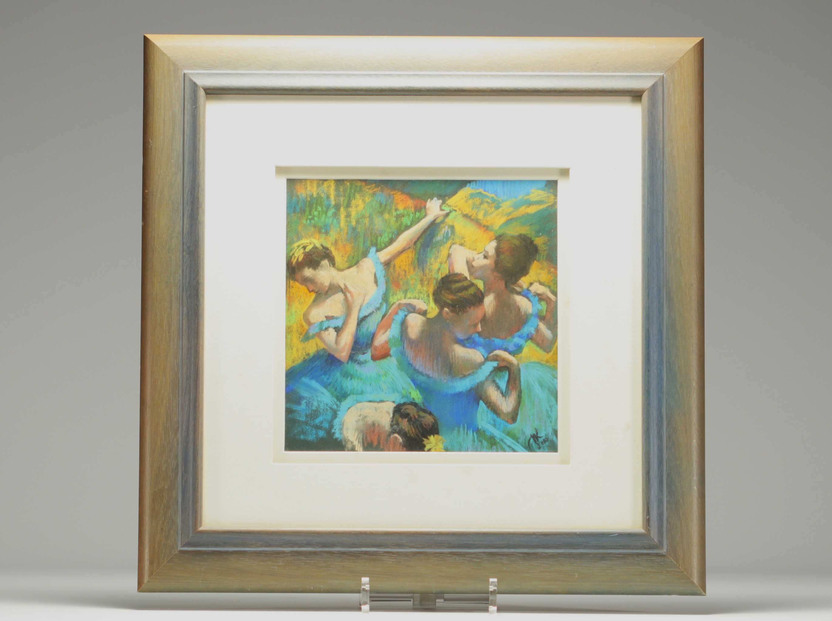 "Ballerinas" Russian school, pastel in the style of Degas, monogrammed and dated 2000 - Image 2 of 2