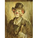 Robert COLOT (1927-1993) "Le clown triste" Oil on canvas.