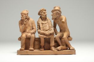DELBARD "Les trois vieux" Terracotta