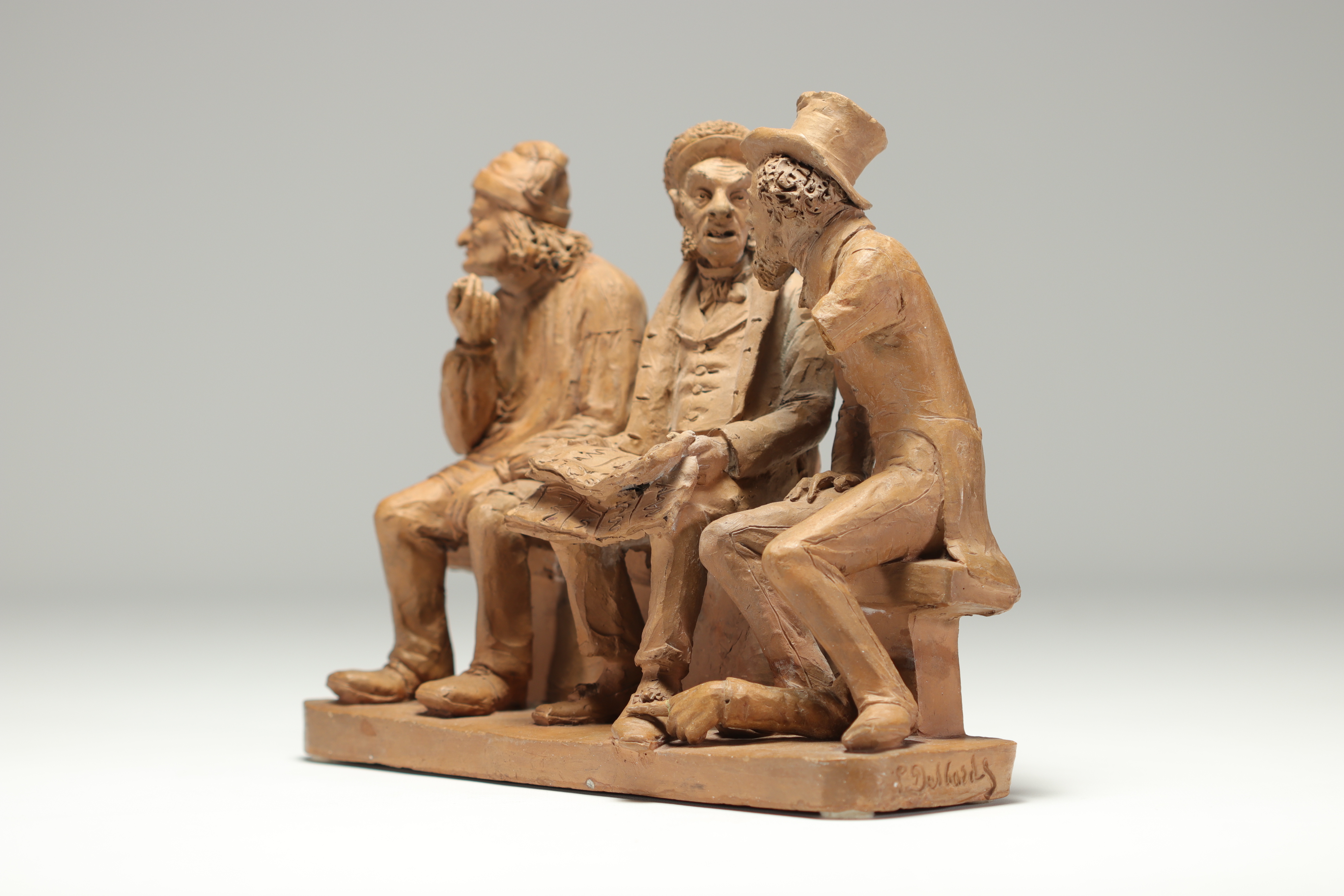 DELBARD "Les trois vieux" Terracotta - Image 2 of 4