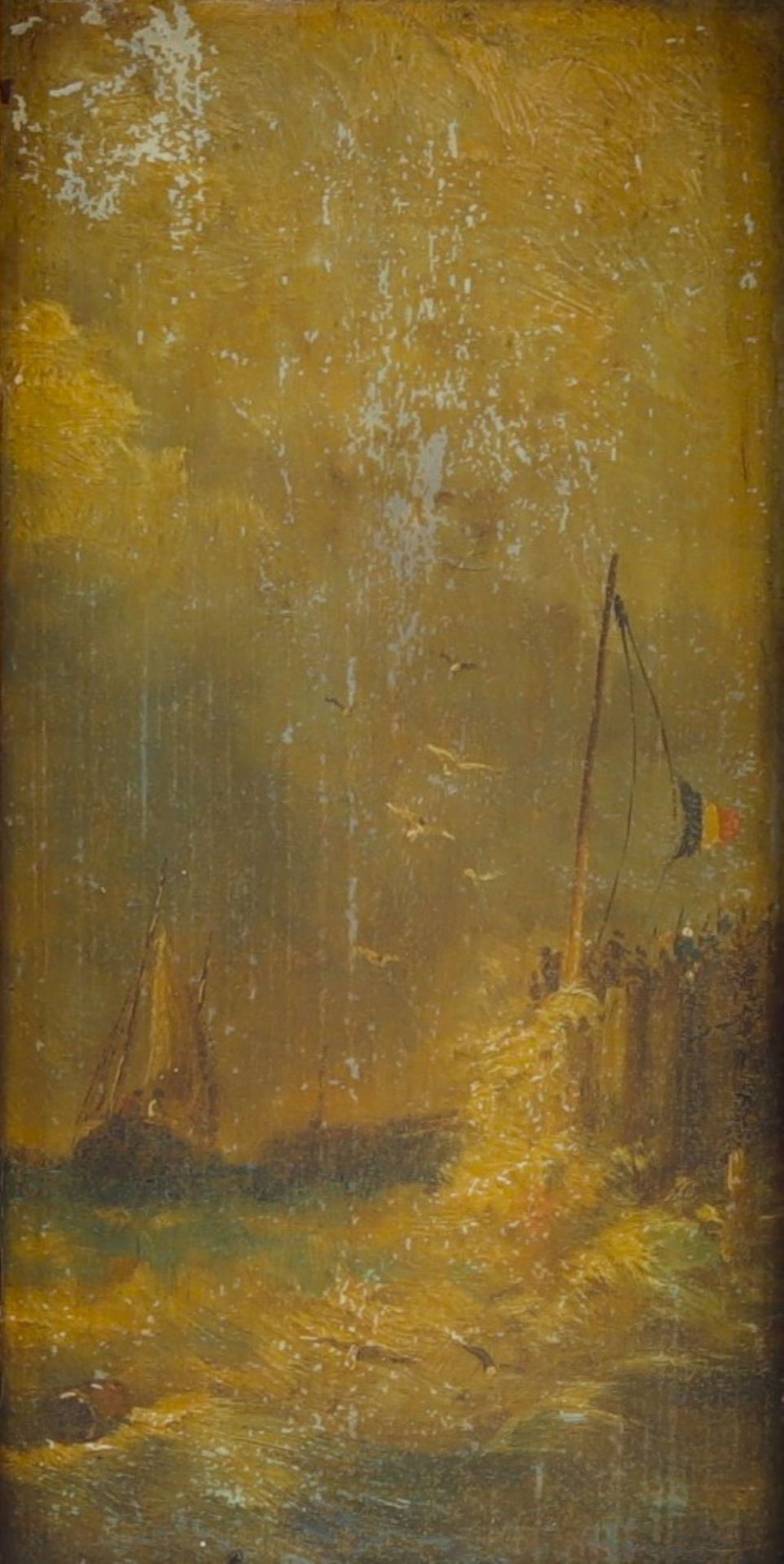 Theodore GUDIN (1802-1880) attr. to "Marine" Oil on panel, 19th century.