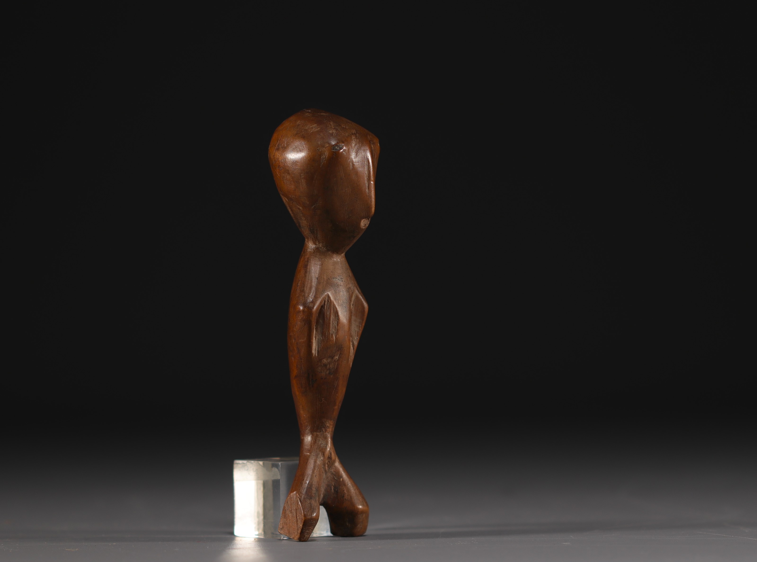 DRC - Lega statuette in carved wood. - Image 4 of 4