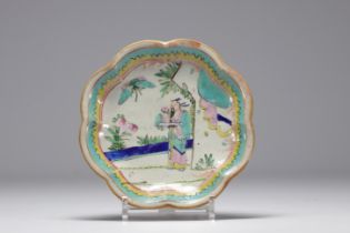 China - 19th century plate on pedestal.