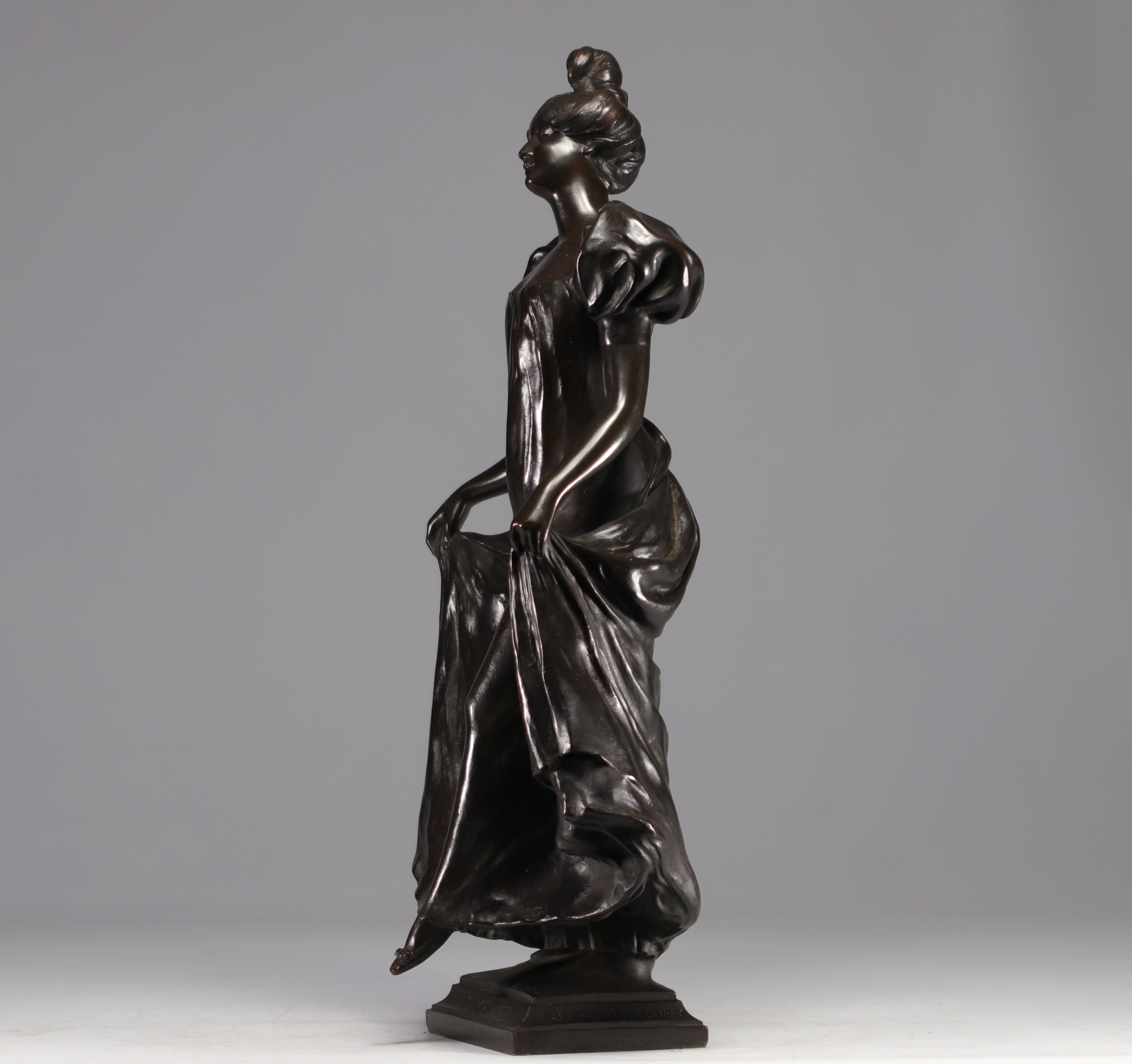 Leo LAPORTE-BLAIRSY (1862-1923) "Le Menuet" Bronze sculpture - Image 5 of 6