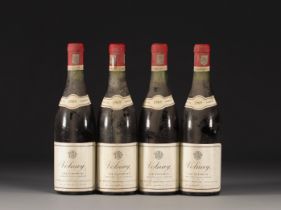 Set of 4 bottles of Volnay "Les Chevrets" 1969 H. BOILLOT, Burgundy.