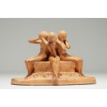 Ary BITTER (1883-1973) "Three young graces" Terracotta