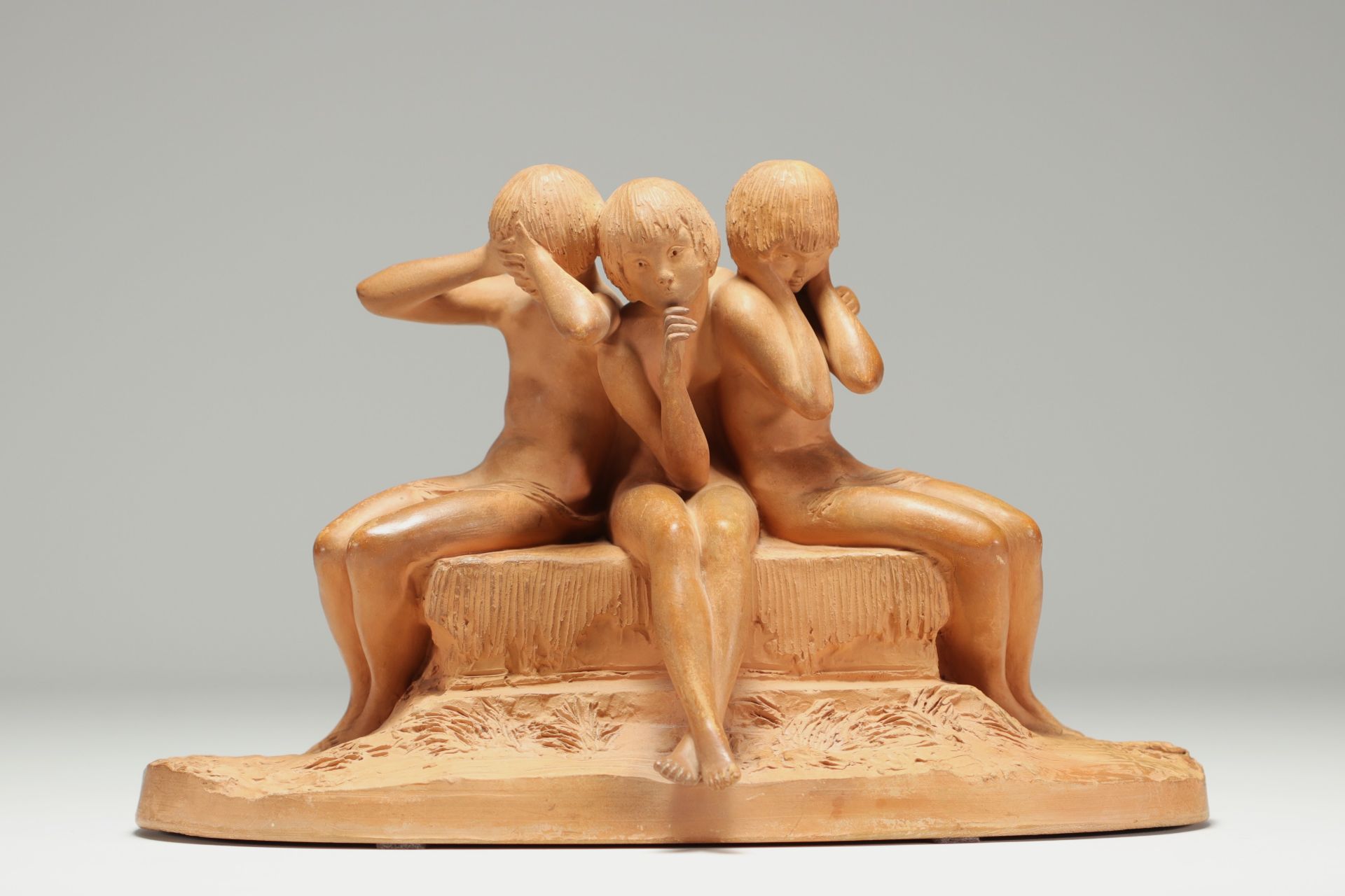 Ary BITTER (1883-1973) "Three young graces" Terracotta