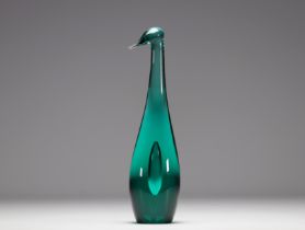 "Oiseau" Sculpture en verre de Murano, vers 1950.