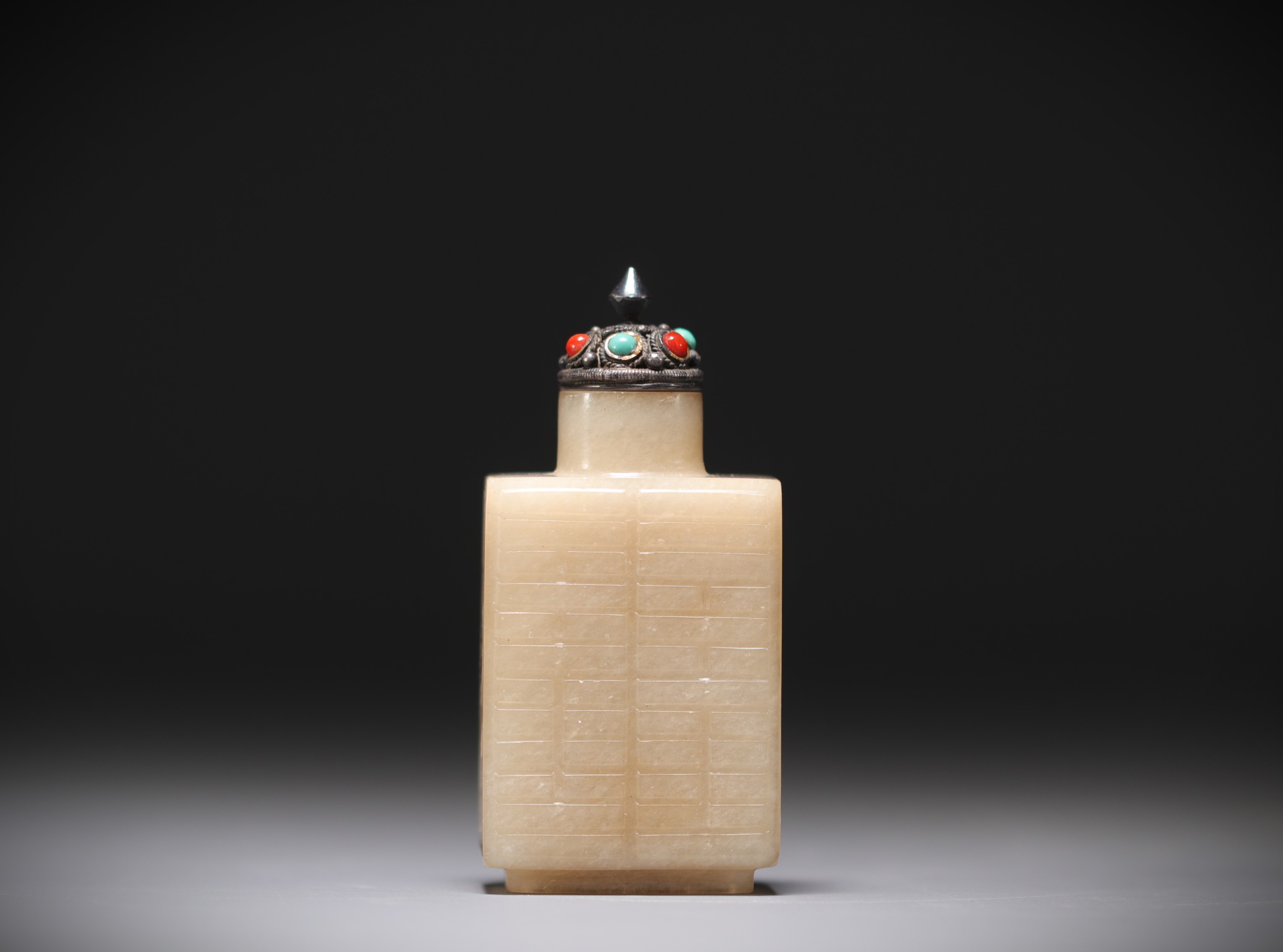 China - Snuffbox in white jade - Image 3 of 4