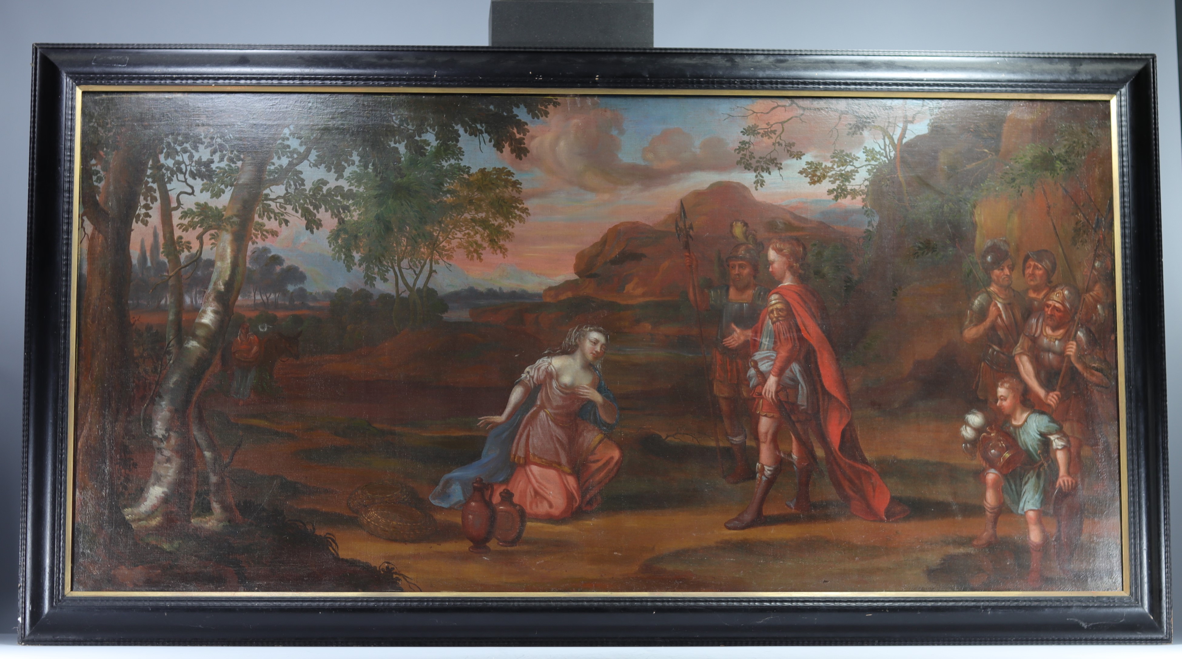 "The Offering to the Roman Soldiers" Large oil on canvas, 17th-18th century - Image 2 of 2