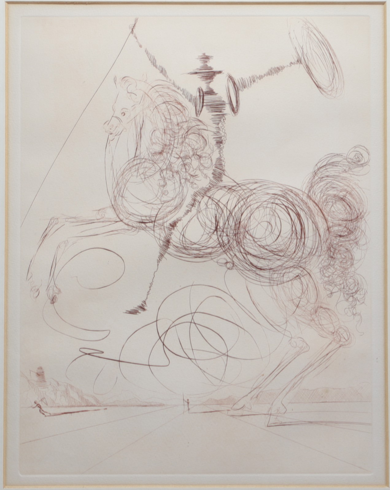 Salvador DALI (1904-1989) after. "Don Quixote" Lithograph.