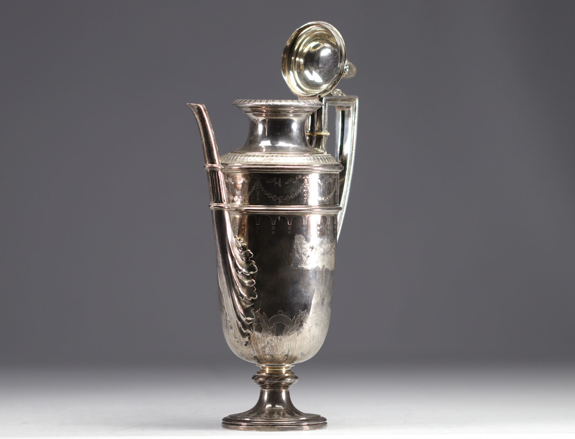 Jean-Baptiste Claude ODIOT a PARIS - Solid silver coffee service. - Image 8 of 11