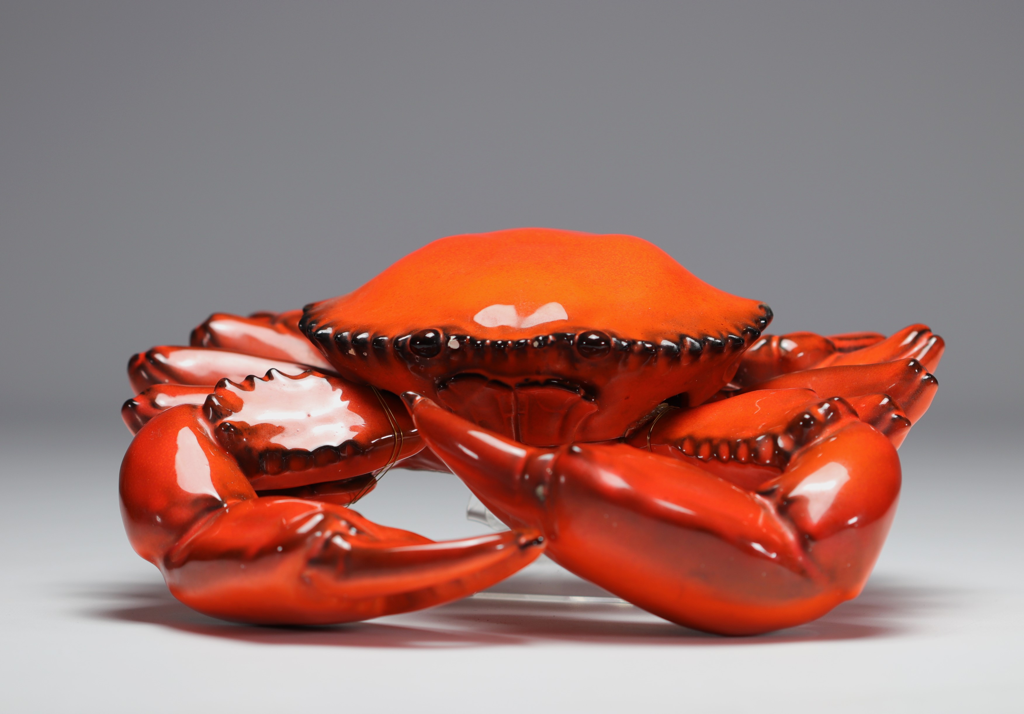 Vallauris - Large glazed ceramic crab, circa 1950.