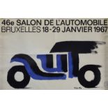 Julian KEY (1930-1999) Poster â€˜46e Salon de l'automobile a Bruxelles 1967â€™ by Jan De Vos.