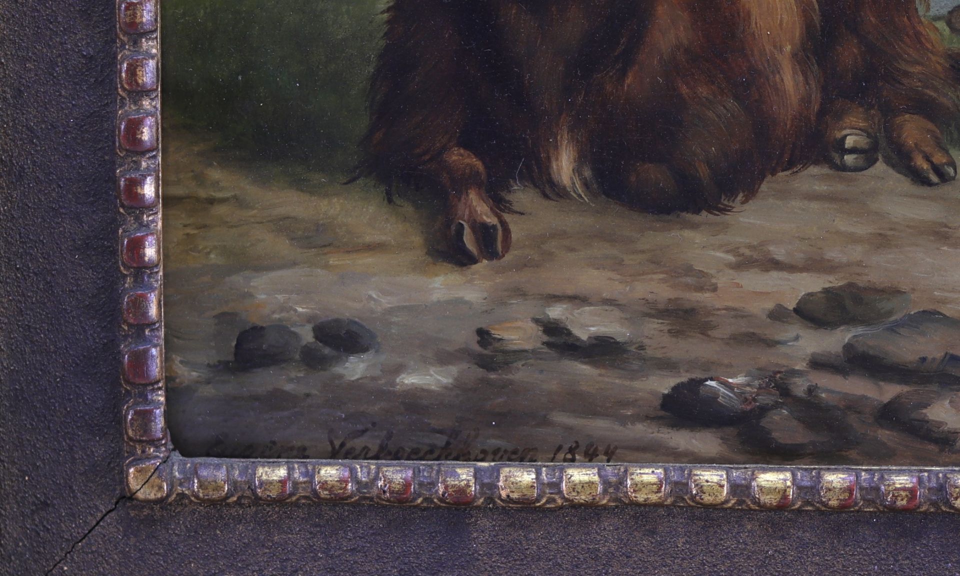 Eugene VERBOECKHOVEN (1798/99-1881) "Sheep and goats" Oil on panel. - Bild 3 aus 3
