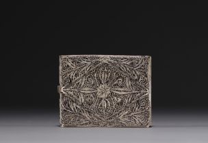 Ottoman Art - Filigree silver cigarette case, late 19th century.