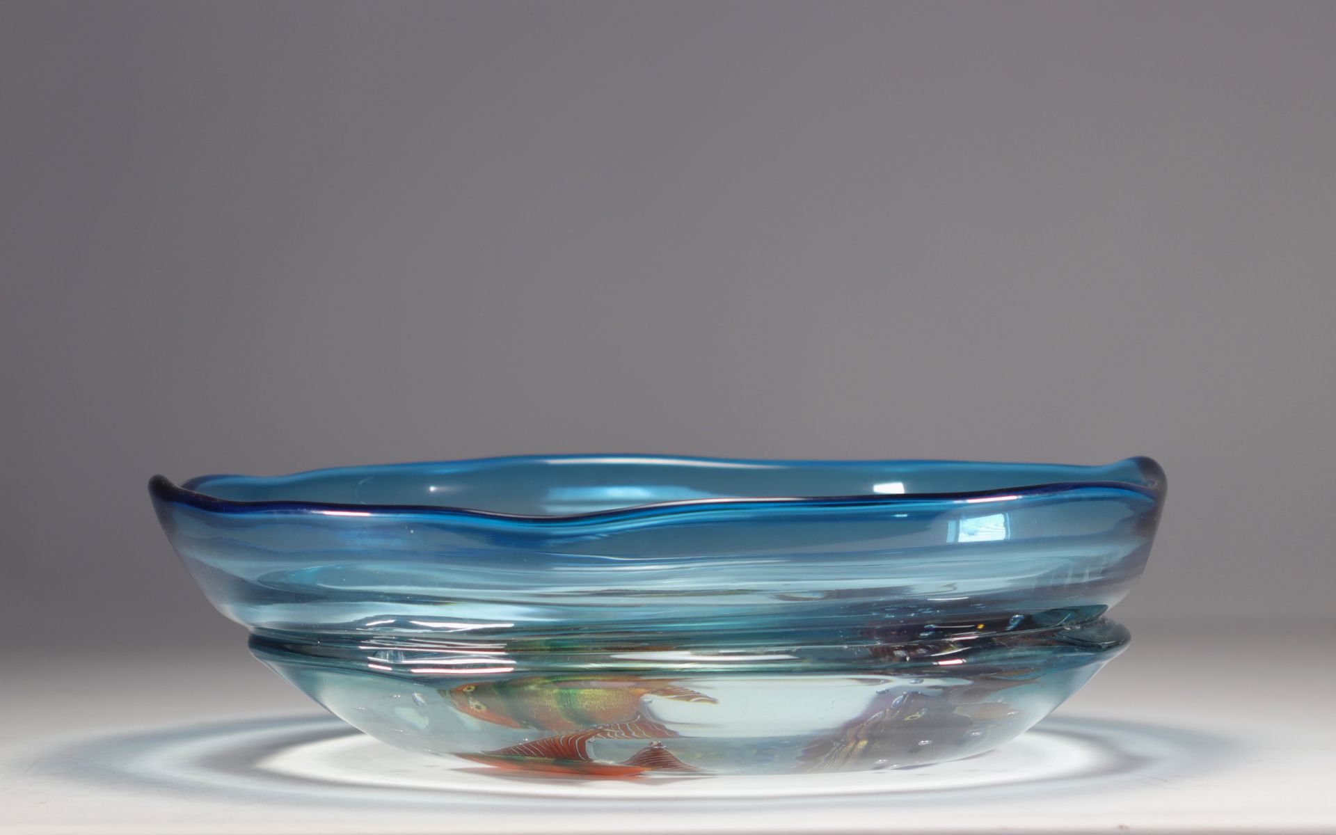 Pino SIGNORETTO (1944-2017) - Imposing Murano glass bowl with fish decoration. - Bild 2 aus 4