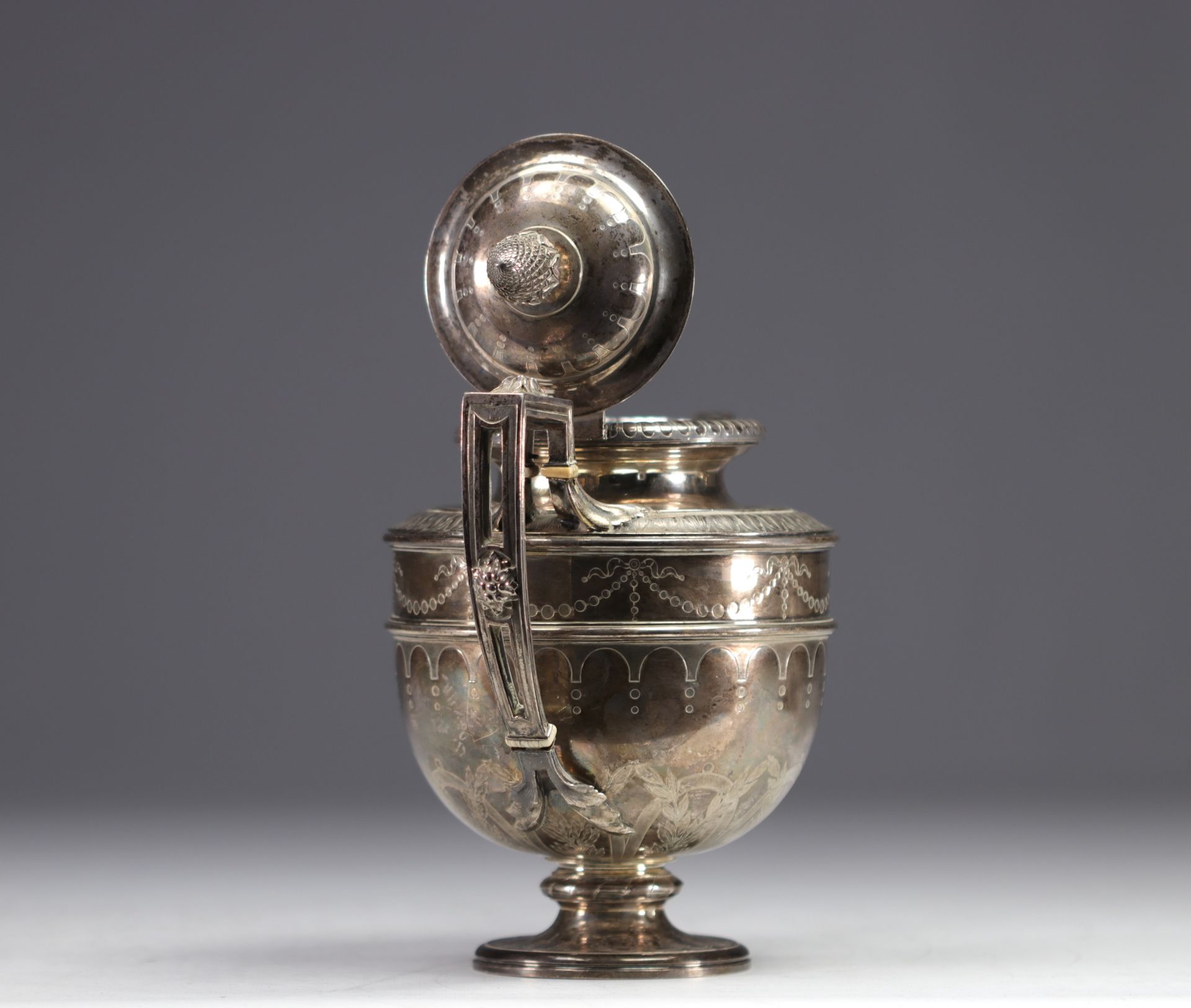 Jean-Baptiste Claude ODIOT a PARIS - Solid silver coffee service. - Image 9 of 11