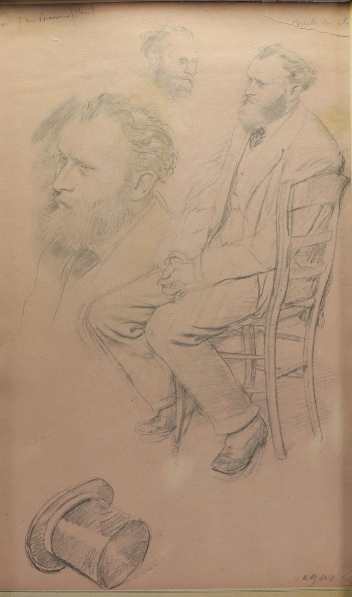 Edgar DEGAS (1834-1917) "Portrait de Manet" Lithograph