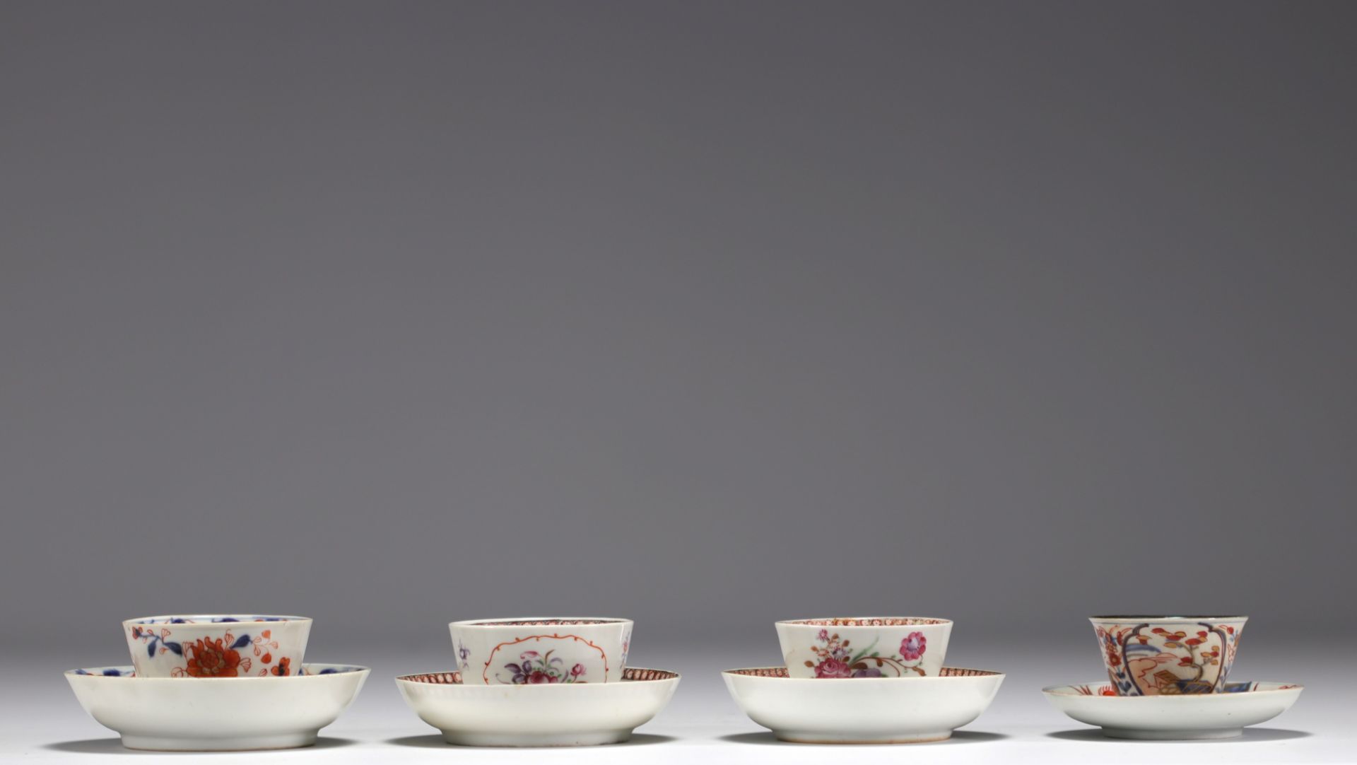 China - Set of various pieces of polychrome porcelain, 18th century. - Bild 4 aus 4