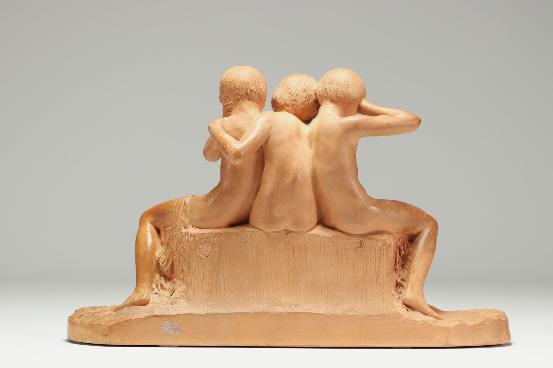 Ary BITTER (1883-1973) "Three young graces" Terracotta - Bild 4 aus 5
