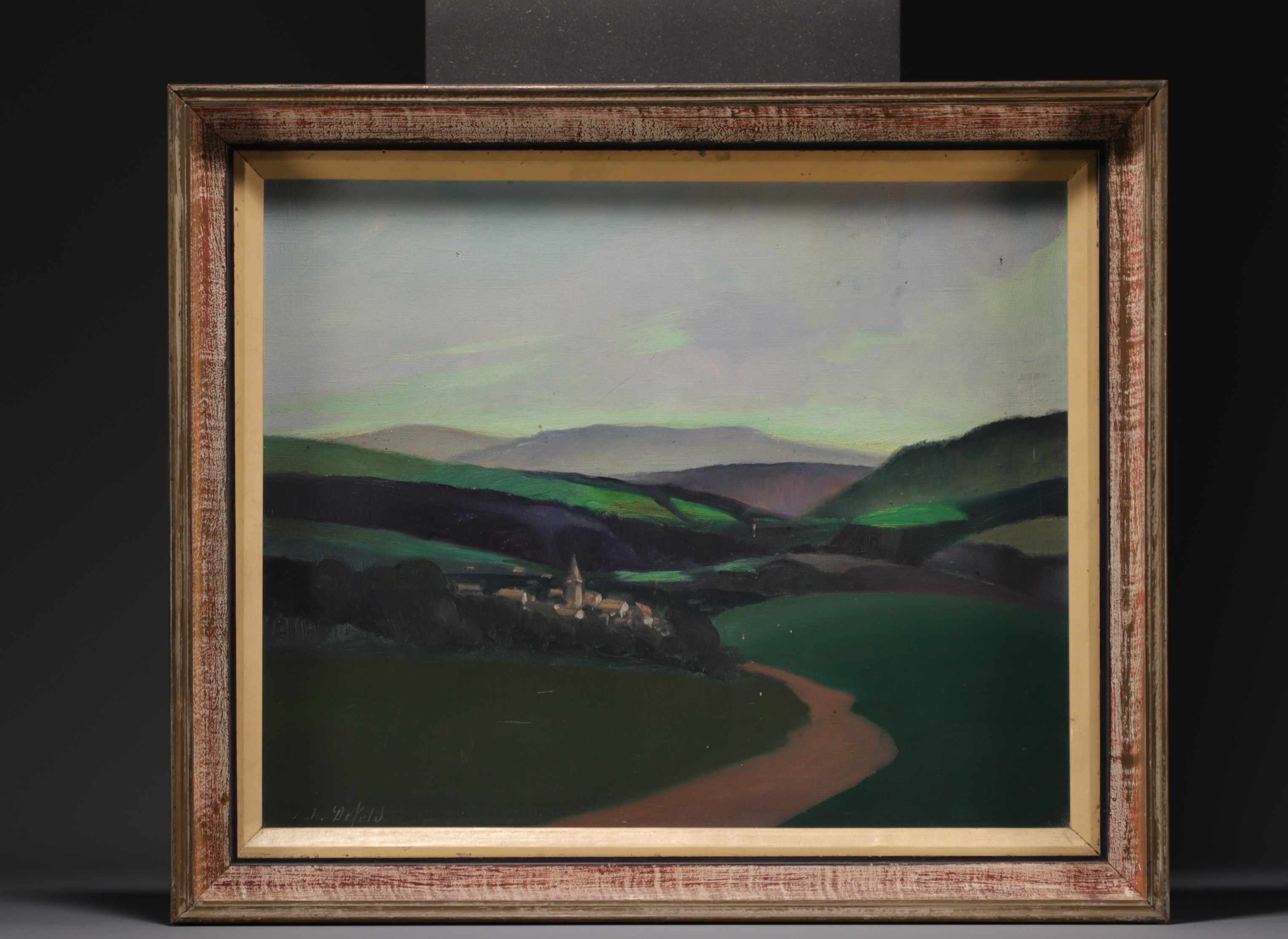 Jean DEFELD (1886-1933) "Bivels, Grand Duchy of Luxembourg" Oil on canvas. - Image 2 of 2