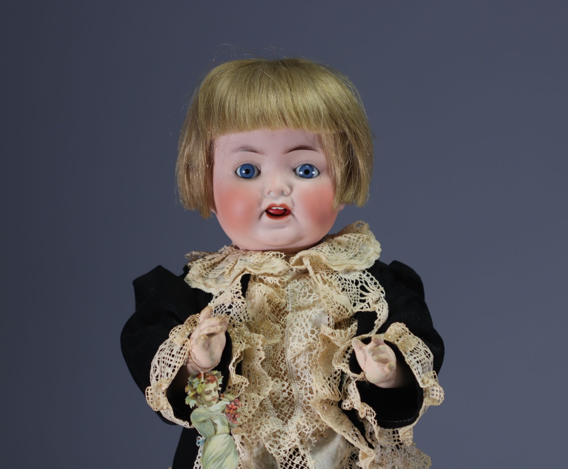 HEUBACH - Bisque character baby head nÂ° 342, circa 1920.