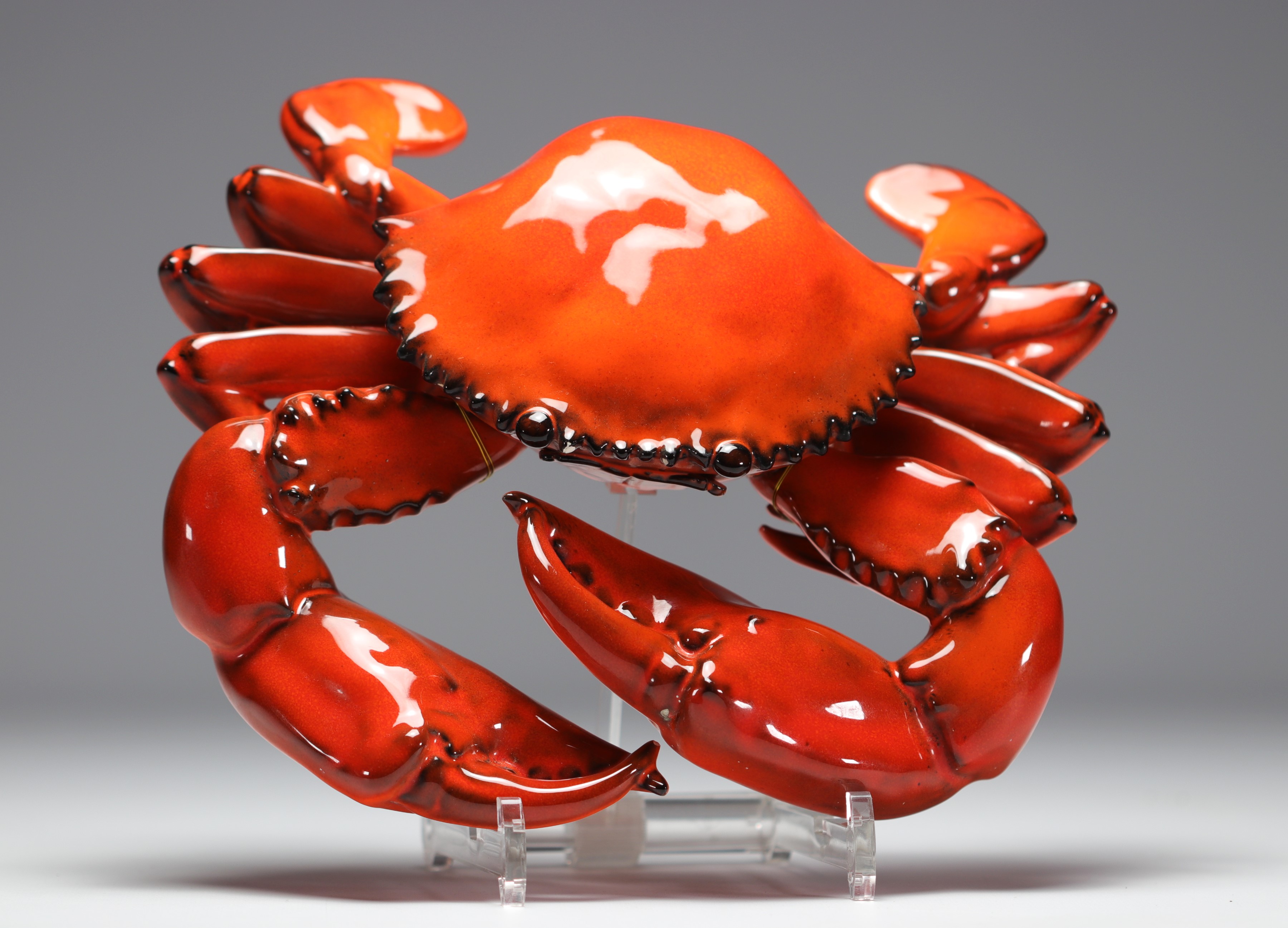 Vallauris - Large glazed ceramic crab, circa 1950. - Bild 2 aus 3