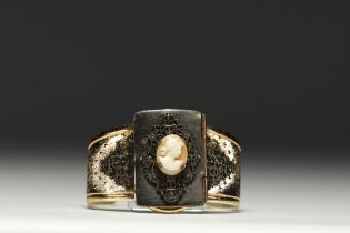 Albert Flamand Paris - "Marcel Merkes" cuff bracelet in Fladium, circa 1930-40.