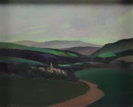 Jean DEFELD (1886-1933) "Bivels, Grand Duchy of Luxembourg" Oil on canvas.