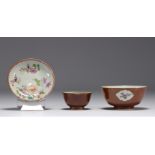 China - Set of three 18th century porcelain pieces.