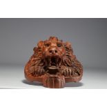 Terracotta lion's head from the front of a manor house, 19th century.