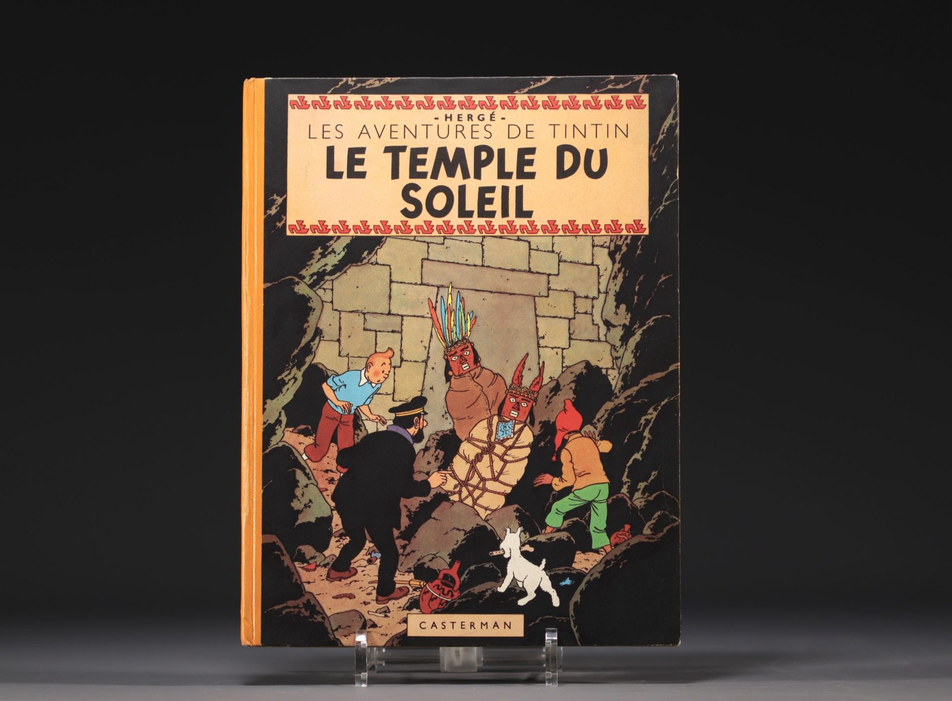 Tintin - "Temple of the Sun" album, 1949 edition.