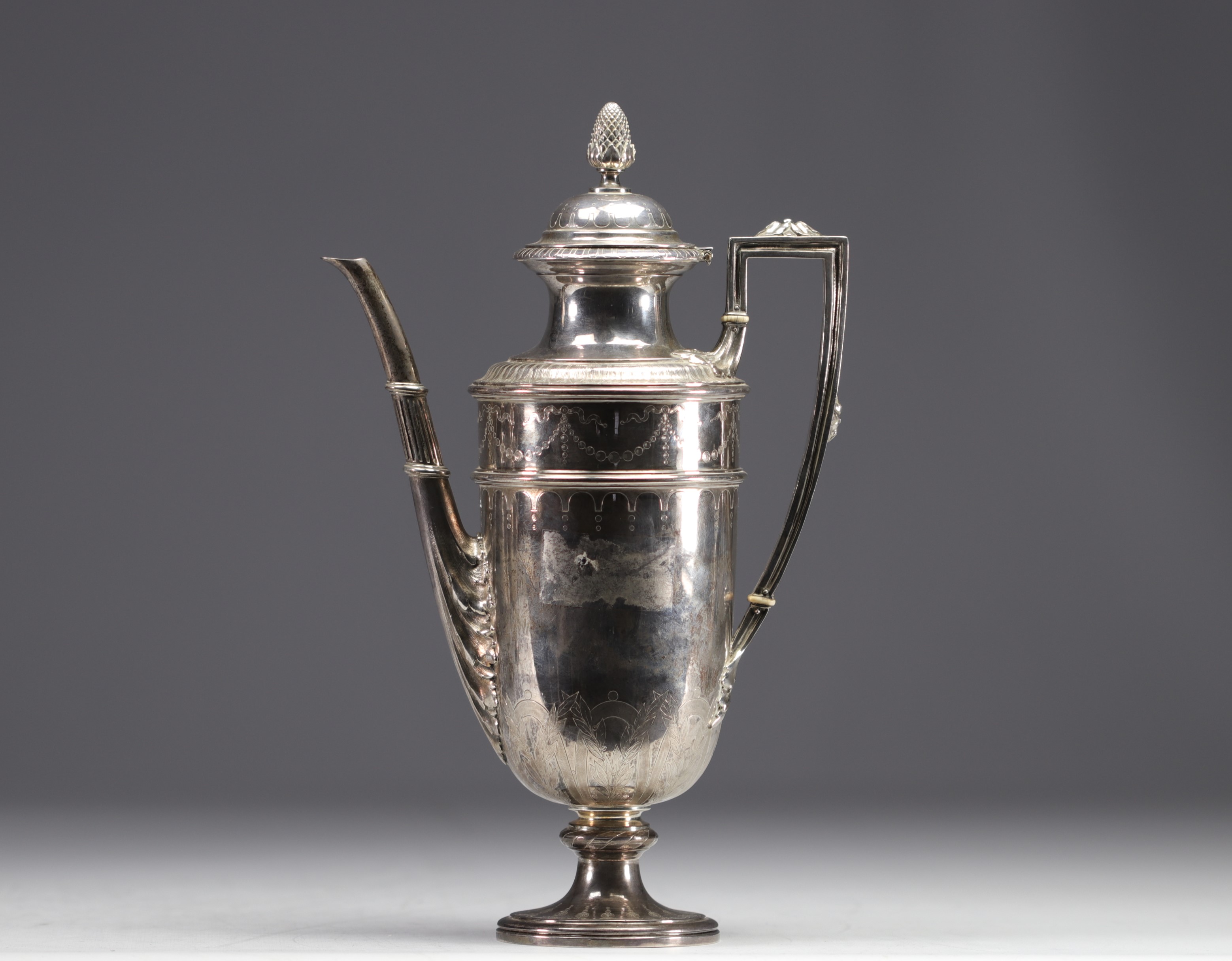 Jean-Baptiste Claude ODIOT a PARIS - Solid silver coffee service. - Image 3 of 11