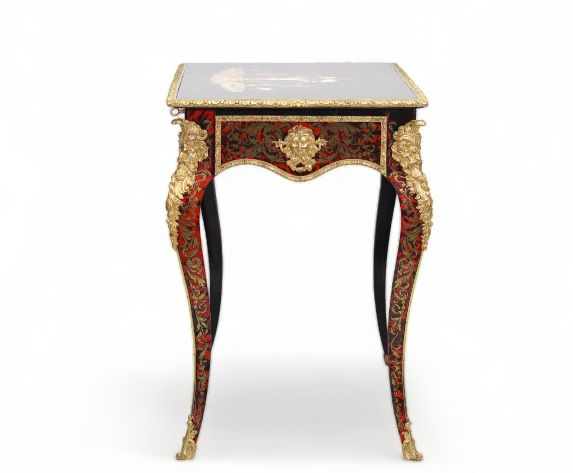 Alphonse GIROUX (1776-1848) Exceptional marble and gilt bronze marquetry table. Stamped "Alph. Girou - Bild 7 aus 7