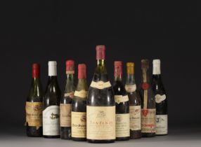 Set of 8 bottles of Burgundy wine and 1 bottle of Loire wine.