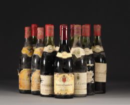 Lot of 12 bottles of various Burgundy and Chateauneuf du Pape wines.