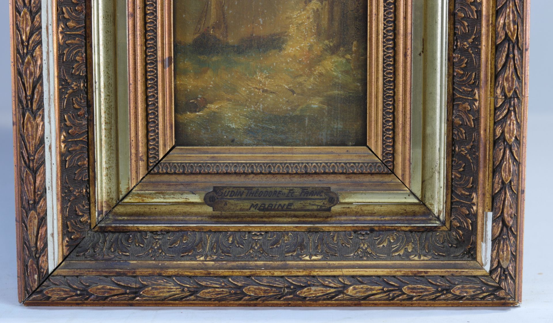Theodore GUDIN (1802-1880) attr. to "Marine" Oil on panel, 19th century. - Bild 3 aus 3