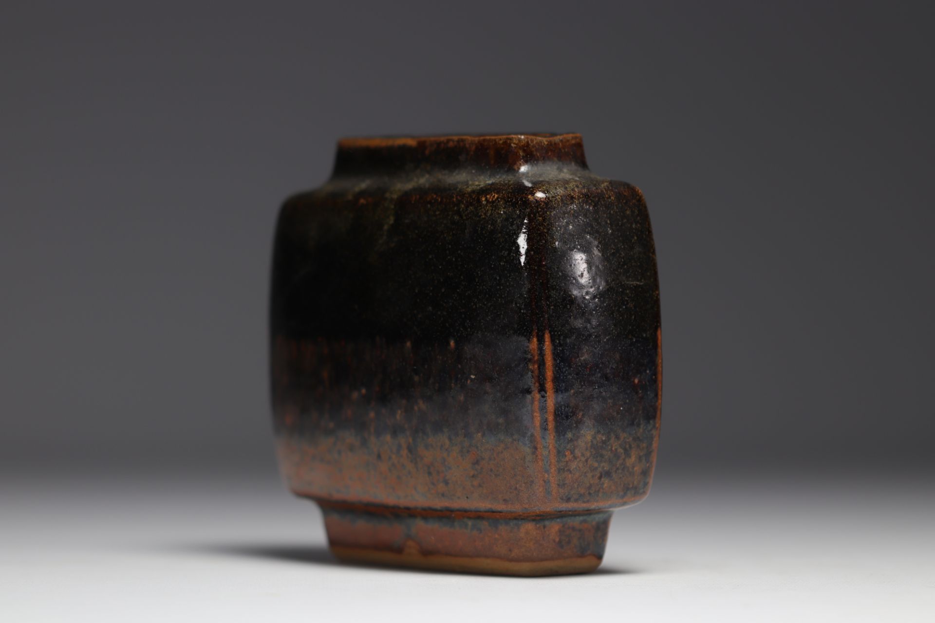Pierre CULOT (1938-2011) Enamelled stoneware vase in shades of brown, circa 1970 - Bild 2 aus 4