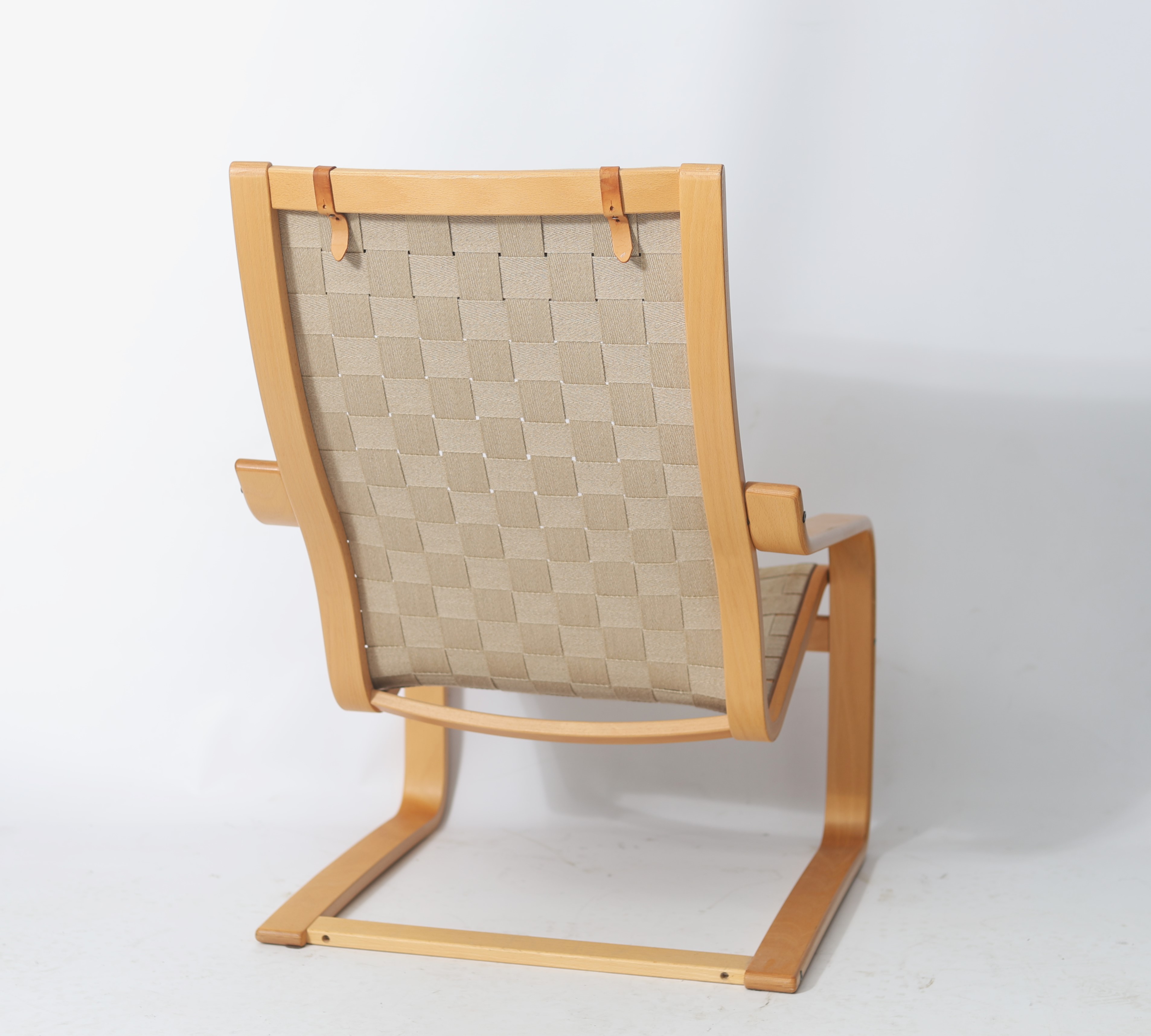 Finn Ã˜STERGAARD (1946- ) attr. to - Wooden chair with interlaced straps for Skippers MÃ¸bler, Denma - Image 3 of 4