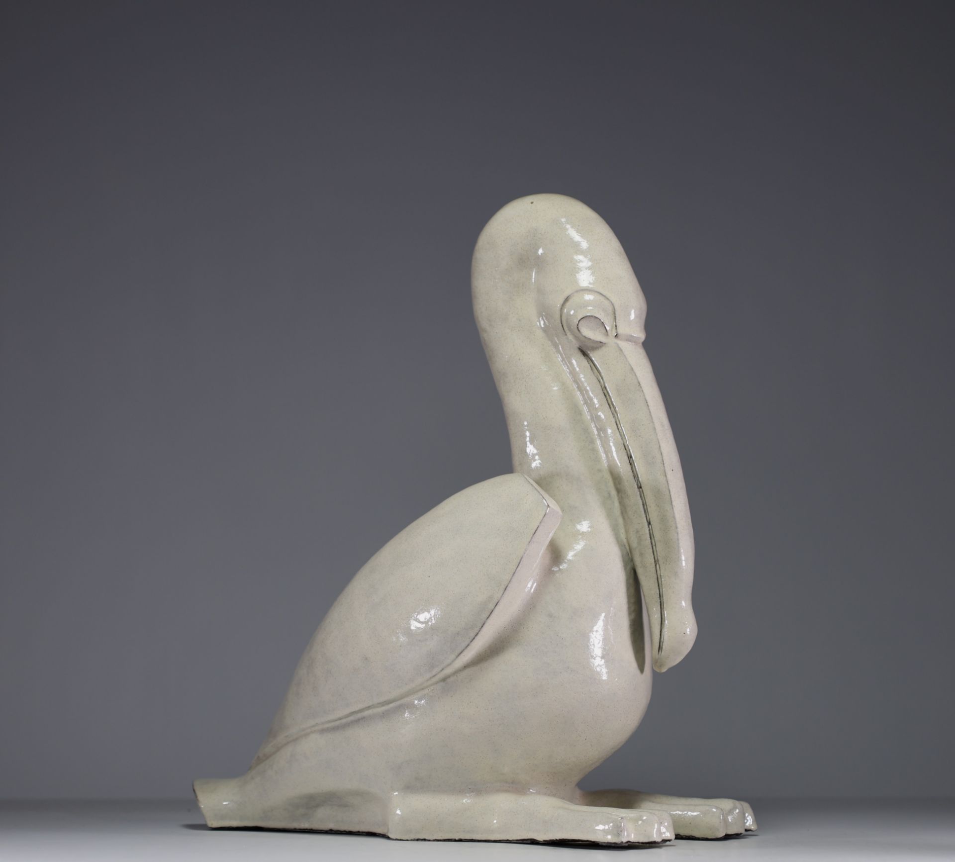 Roger DUTERME (1919-1997) â€˜Pelicanâ€™ Glazed terracotta, mark on the piece, circa 1970. - Bild 2 aus 4