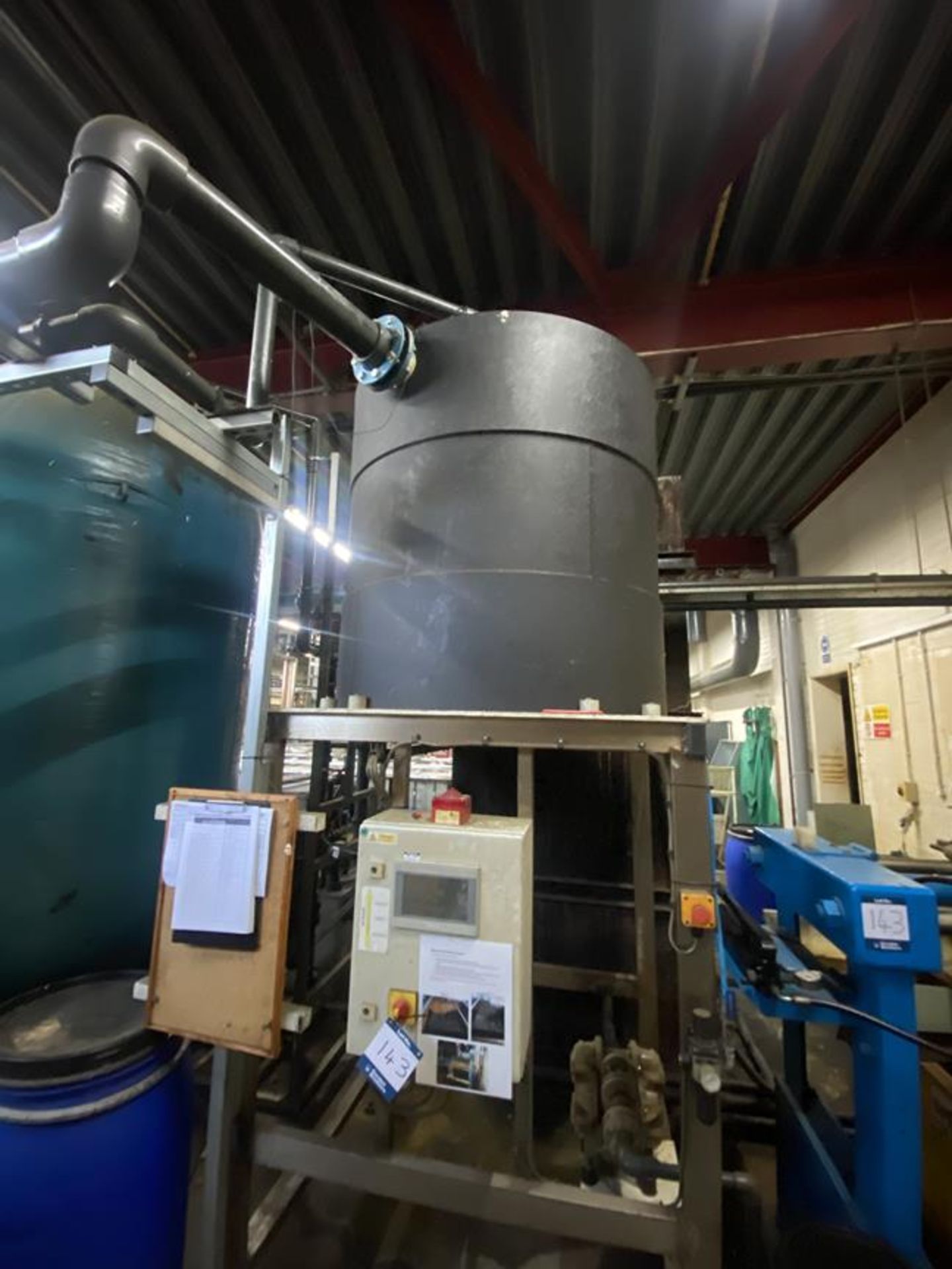 BLT, multi-tank effluent treatment plant including carbon filter Pentair, steel water stilling tank; - Image 6 of 8