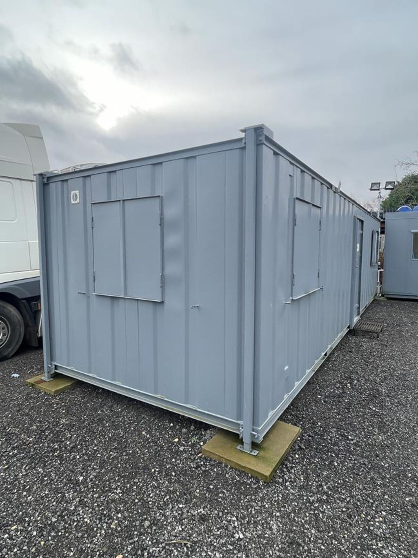 Steel Jackleg Relocatable Canteen Building with Enclosed Office , 32'x 9', Single Door and 4 - Image 2 of 11
