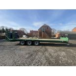 2020 Bailey 20 Ton 36' Triple Axle Low Loader Trailer S/No. 2109220, 435/50R19.5 Mini Super Single